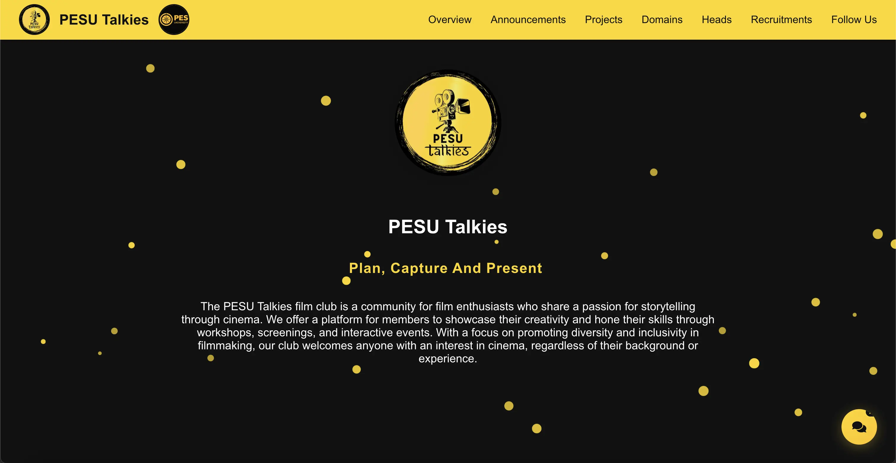 PESU Talkies Website